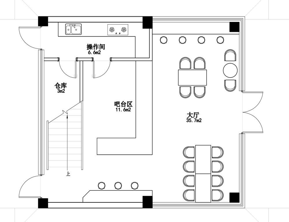 巢湖厵村民宿特色餐廳裝修設計(圖1)